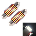 2 PCS DC 12V 3W 36MM Bicuspid Car Door Lamps Registration Mark light Dashboard Dome Door Lights LED Reading Lamp with 16 LED SMD 3014 Lights White, 36MM 36MM