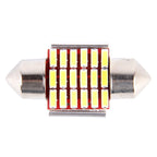 2 PCS DC 12V 3W 31MM Bicuspid Car Door Lamps Registration Mark light Dashboard Dome Door Lights LED Reading Lamp with 18 LED SMD 3014 Lights White, 31MM