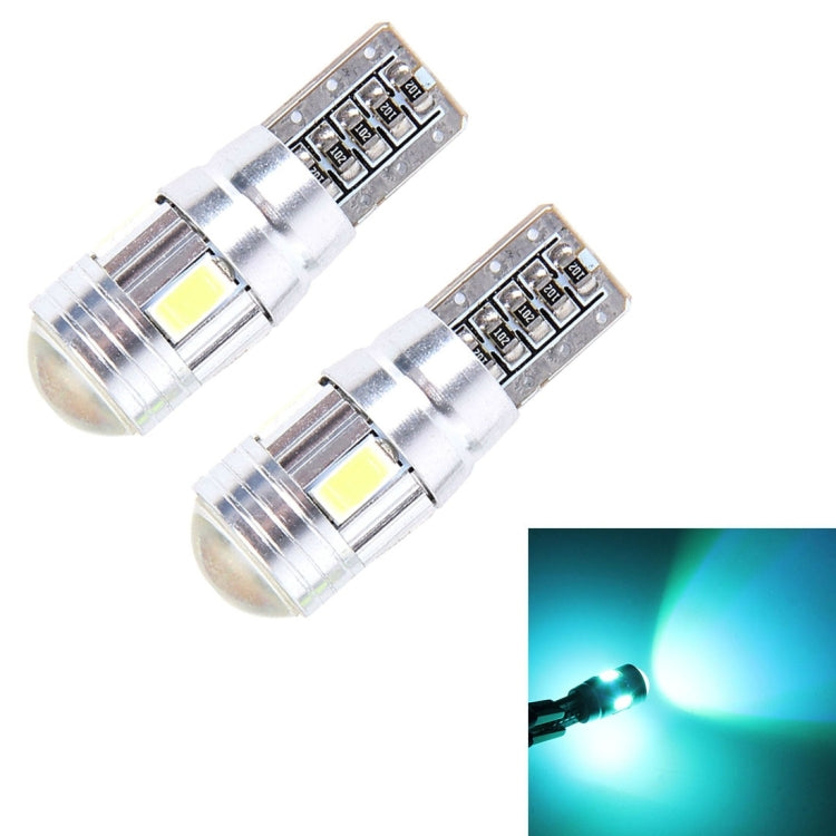 2PCS T10 3W Ice Blue Light 6 SMD 5630 LED Error-Free Canbus Car Clearance Lights Lamp, DC 12V, 6 SMD 5630 LEDs 6 SMD 5630 LEDs