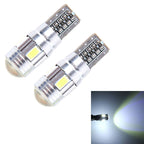 2PCS T10 3W 6 SMD 5630 LED Error-Free Canbus Car Clearance Lights Lamp, DC 12V, 6 SMD 5630 LEDs/White Light, 6 SMD 5630 LEDs/Pink Light, 6 SMD 5630 LEDs/Green Light 6 SMD 5630 LEDs White Light CMS2655