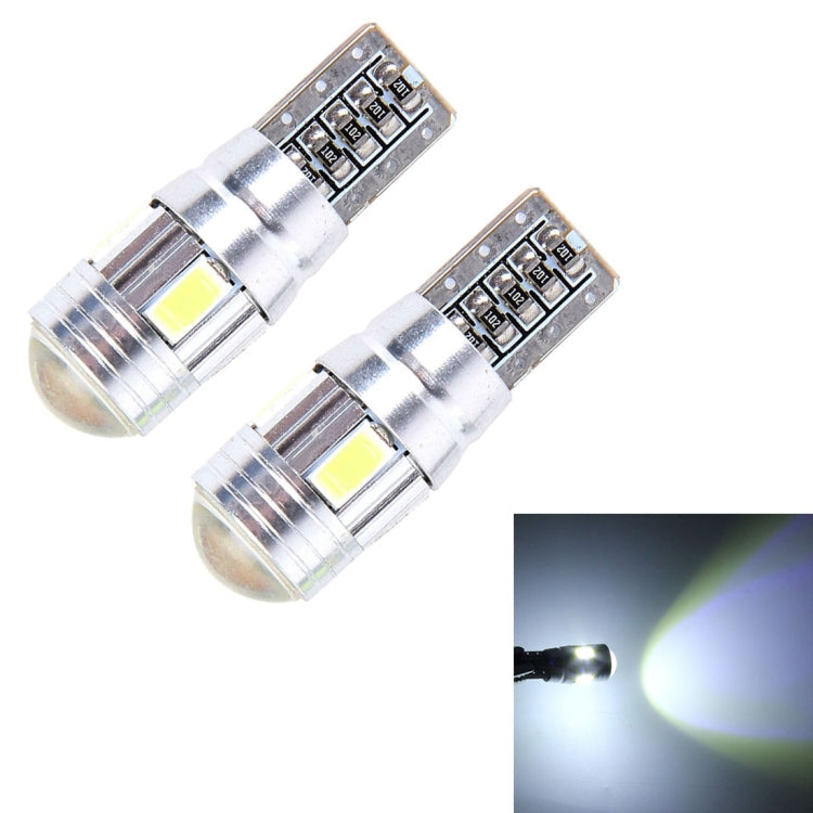 2PCS T10 3W 6 SMD 5630 LED Error-Free Canbus Car Clearance Lights Lamp, DC 12V, 6 SMD 5630 LEDs/White Light, 6 SMD 5630 LEDs/Pink Light, 6 SMD 5630 LEDs/Green Light 6 SMD 5630 LEDs White Light CMS2655