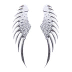 3D Angel Wing Metal Sticker Decal Auto Car Emblem Decal Decoration Color Silver, Angel Wing