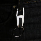 Single Ring Metal Leather Key Chain Metal Car Key Ring Multi-functional Tool Key Holder Key Chains Rings Holder For Car Key Rings, Single Ring