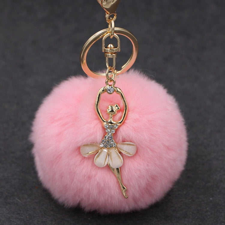 Ballet Golden Keychain Key Holder Key Chains Rings Holder Rex Rabbit Car Bag Pendant Fashion Bag Ornaments Pendant, Random Color Delivery, Rex Rabbit Shape Rex Rabbit Shape