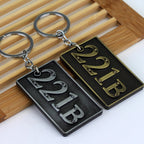 Detective Sherlock 221B Key Chain Car Key Ring Multi-functional Tool Key Holder Key Chains Rings Holder Pendant  Auto Parts
