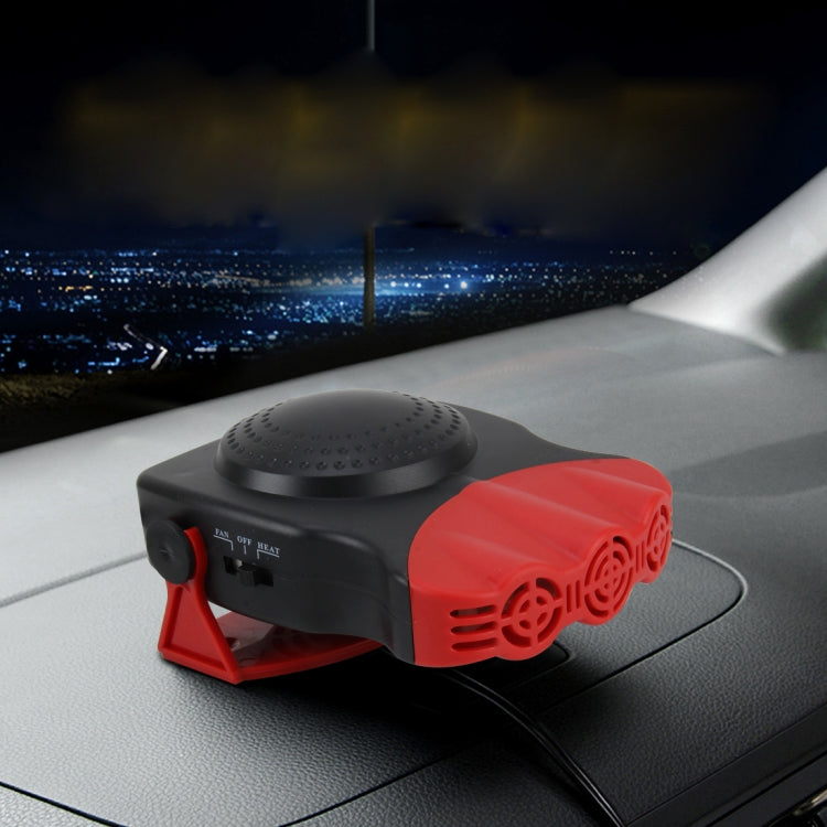 DC 12V 150W Cold and Warm Dual Use Three Outlet Car Auto Electronic Heater Fan Windshield Defroster Demister, 150W Black, 150W Red – Durable Build, Easy to Use 150W Red Red