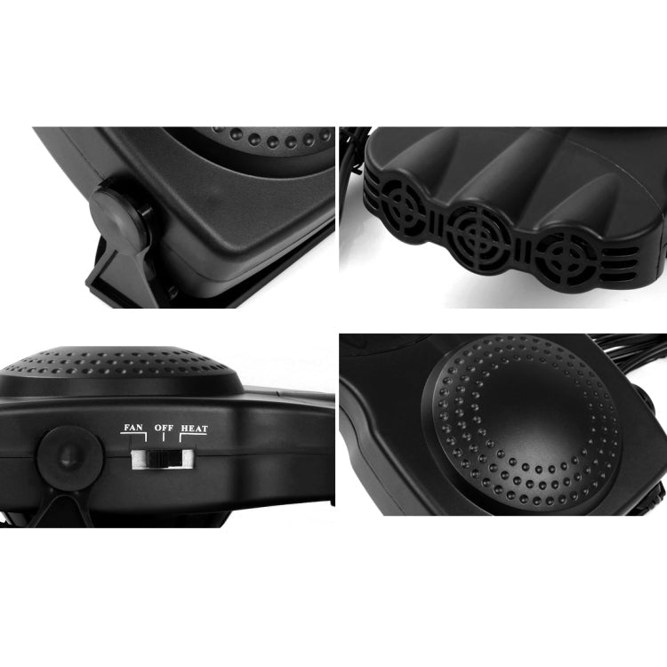 DC 12V 150W Cold and Warm Dual Use Three Outlet Car Auto Electronic Heater Fan Windshield Defroster Demister, 150W Black, 150W Red – Durable Build, Easy to Use