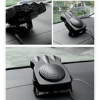 DC 12V 150W Cold and Warm Dual Use Three Outlet Car Auto Electronic Heater Fan Windshield Defroster Demister, 150W Black, 150W Red – Durable Build, Easy to Use