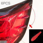 6 PCS Universal Resin Rear Spoiler Car Auto Rear Spoiler Exterior Rear Spoiler Kit Car Crash Strip Spoiler Routed Board Mute Rectifier Noise Reduction Spoiler Red