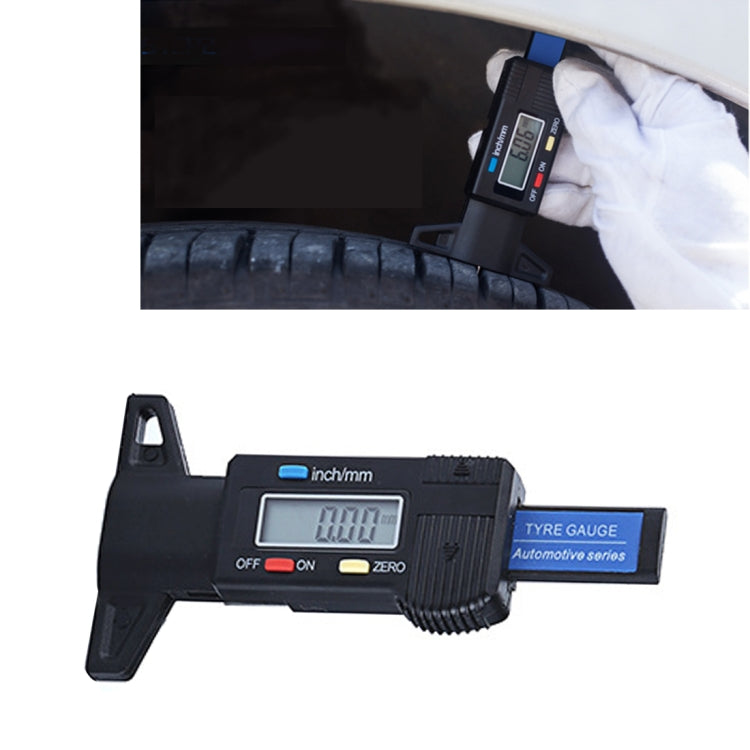 0-25mm Electronic Digital Tread Plan Refinding Rounds Refinding Outcome Exists Tread Tablets Type Gauge Depth Vernier Caliper Measuring Tools Black