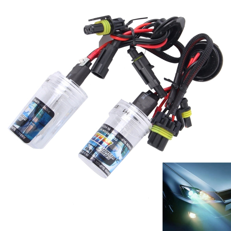 2PCS DC12V 35W H1 2800 LM HID Xenon Light Single Beam Super Vision Waterproof Head Lamp, Color Temperature: 6000K, H1 H1