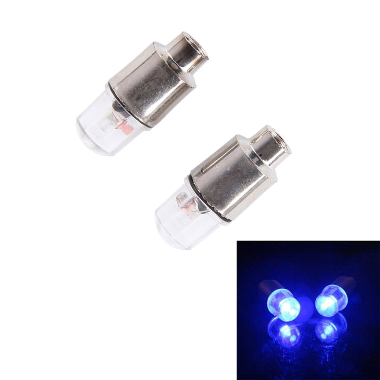 2 PCS Valve Cap Light Wheel Tyre Lamp With Battery for Car / Motorbike / Bike Blue Light