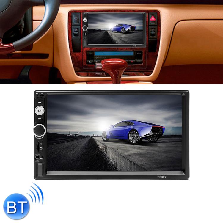 7010B HD 2 Din 7 inch Car Bluetooth Radio Receiver MP5 Player, Support FM & USB & TF Card, 7010B 7010B