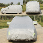 Oxford Cloth Anti-Dust Waterproof Sunproof Flame Retardant Breathable Indoor Outdoor Full Car Cover Sun UV Snow Dust Resistant Protection SUV Car Cover with Warning Strips, Fits Cars up to 4.8m(187 inch) in Length                                       ...
