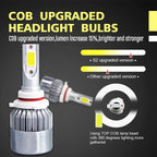 2 PCS C9 9006 18W 1800LM 6000K Waterproof IP68 Car Auto LED Headlight with 2 COB LED Lamps, DC 9-36V, 9006