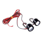 2 PCS 12V 3W Eagle Eyes LED Light For Motorcycle ，Wire Length: 45cm, Wire Length: 45cm