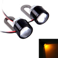 2 PCS 12V 3W Eagle Eyes LED Light For Motorcycle ，Wire Length: 45cm, Wire Length: 45cm – Shockproof, Waterproof Wire Length: 45cm Yellow Light