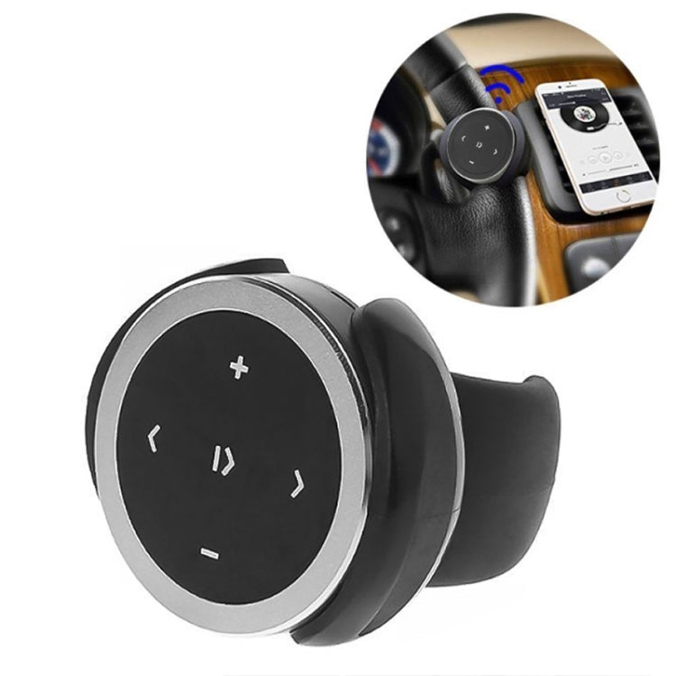 Car Wireless Bluetooth Controller Mobile Phone Multimedia Multi-functional Steering Wheel Remote Controller with Holder, with Holder (Black), with Holder (Silver) – Bluetooth with Holder (Silver) Silver