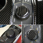 Car Water Cup Rotate Button Panel Carbon Fiber Decorative Sticker for Jeep Grand Cherokee 2014-2018, Water Cup Rotate Button