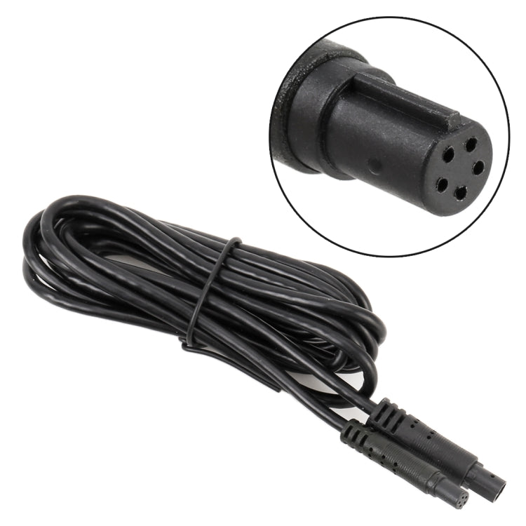 2m Universal Car 5P Reversing Camera Extension Cord Rearview Mirror Vehicle Traveling Data Recorder Video Conversion without Plug, 2m 2m