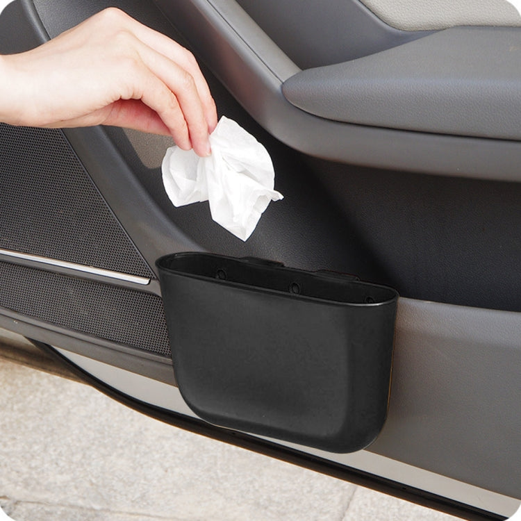 Car Cup Holder Garbage Can Portable Vehicle Trash Can Bin Rubbish Bin Organizer Car-mounted Trash Car Storage Box Black