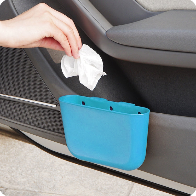 Car Cup Holder Garbage Can Portable Vehicle Trash Can Bin Rubbish Bin Organizer Car-mounted Trash Car Storage Box – Durable Build, Easy to Use Blue