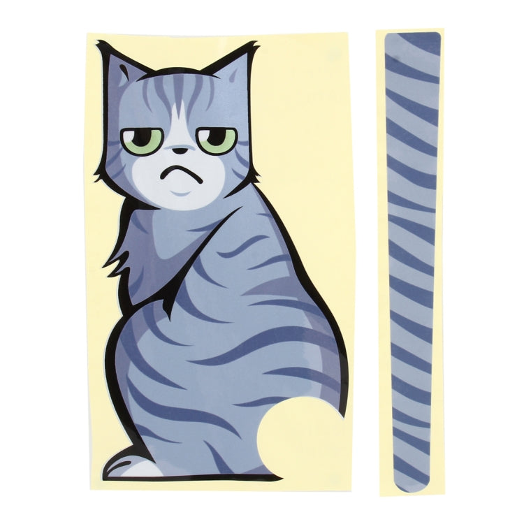 Vehicle Car Rear Windshield Window Wiper Reflective Self-Adhesive Cat Moving Tail Vinyl Decal Sticker, Frowning Cat, Smiling Cat – Durable Build, Easy to Use