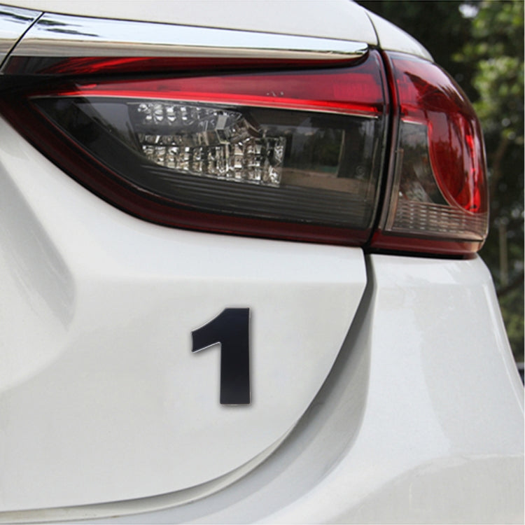 Car Vehicle Badge Emblem 3D Number One Self-adhesive Sticker Decal, Size: 3.6*4.5*0.5cm, 7, 8, 1, 2, 3, 4, 5, 6