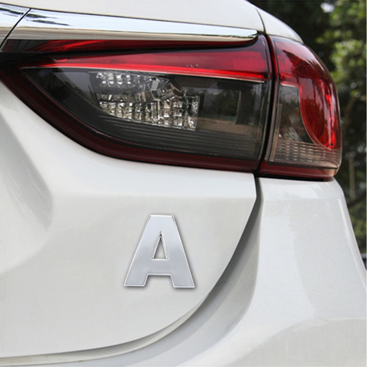 Car Vehicle Badge Emblem 3D English Letter Self-adhesive Sticker Decal, Size: 4.5*4.5*0.5cm, S, I, T, A, J, U, Y, K, V, Z, L, W, B, M, X, C, N, D, O, E, P, F, Q, G – Durable Build, Easy to Use A CMS3271A