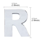 Car Vehicle Badge Emblem 3D English Letter Self-adhesive Sticker Decal, Size: 4.5*4.5*0.5cm, R, H