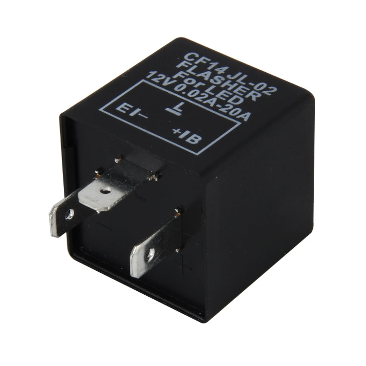 CF14 JL-02 Flasher for LED Auto Car-styling LED Turn Signal 3-Pin Car Flasher Relay Fix Hyper Flash General Lamp-LED Light Relay for European Cars, CF14 Not Adjustable Frequency