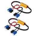 2 PCS H1 / H3 Car Canbus Error Canceller Decoder Load Resistor LED 50W 8 Ohm No Blinking Decoder Heat Resistance Aluminum Case Heat Sink High Power Metal Shell Resistance, H1 / H3 H1 H3