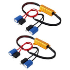 2 PCS H1 / H3 Car Canbus Error Canceller Decoder Load Resistor LED 50W 8 Ohm No Blinking Decoder Heat Resistance Aluminum Case Heat Sink High Power Metal Shell Resistance, H1 / H3 H1 H3