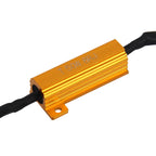 2 PCS H1 / H3 Car Canbus Error Canceller Decoder Load Resistor LED 50W 8 Ohm No Blinking Decoder Heat Resistance Aluminum Case Heat Sink High Power Metal Shell Resistance, H1 / H3