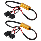 2 PCS H7 Car Canbus Error Canceller Decoder Load Resistor LED 50W 8 Ohm No Blinking Decoder Heat Resistance Aluminum Case Heat Sink High Power Metal Shell Resistance, H7 H7