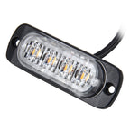 DC 12V-24V 2W 4LEDs SMD-2835 Lamps 17 Flash Patterns 3 Lines Car Flash Lamp Waterproof Car Truck Emergency Strobe Flash Warning Light, Cable Length: 90cm, 4LEDs