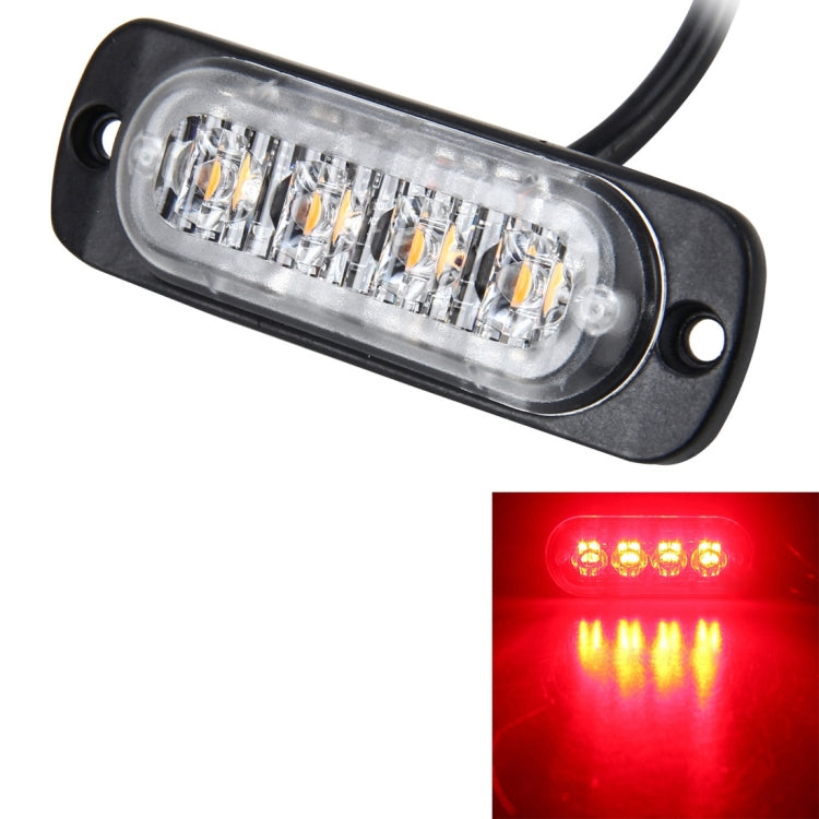 DC 12V-24V 2W 4LEDs SMD-2835 Lamps 17 Flash Patterns 3 Lines Car Flash Lamp Waterproof Car Truck Emergency Strobe Flash Warning Light, Cable Length: 90cm, 4LEDs – Waterproof 4LEDs CMS3397B