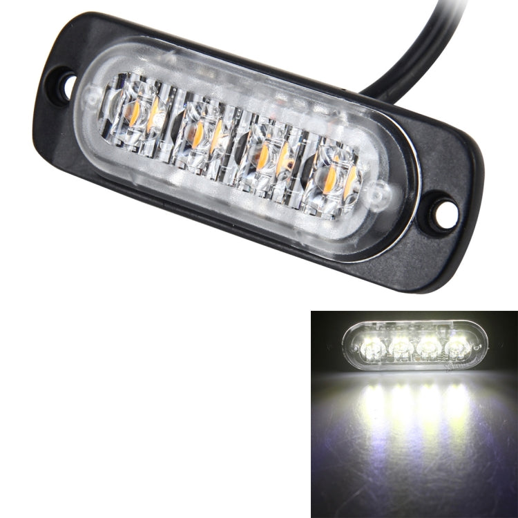 DC 12V-24V 2W 4LEDs SMD-2835 Lamps 17 Flash Patterns 3 Lines Car Flash Lamp Waterproof Car Truck Emergency Strobe Flash Warning Light, Cable Length: 90cm, 4LEDs – Waterproof 4LEDs CMS3397C