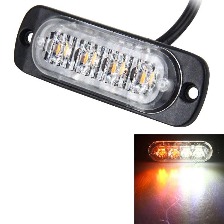 DC 12V-24V 2W 4LEDs SMD-2835 Lamps 17 Flash Patterns 3 Lines Car Flash Lamp Waterproof Car Truck Emergency Strobe Flash Warning Light, Cable Length: 90cm, 4LEDs – Waterproof 4LEDs CMS3397G