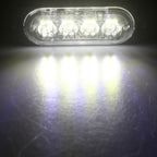 DC 12V-24V 2W 12LEDs SMD-2835 Lamps 17 Flash Patterns 3 Lines Car Flash Lamp Waterproof Car Truck Emergency Strobe Flash Warning Light, Cable Length: 90cm, 12LEDs