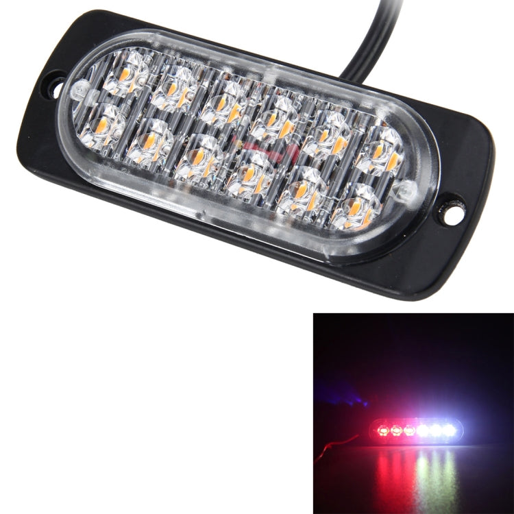 DC 12V-24V 2W 12LEDs SMD-2835 Lamps 17 Flash Patterns 3 Lines Car Flash Lamp Waterproof Car Truck Emergency Strobe Flash Warning Light, Cable Length: 90cm, 12LEDs – Waterproof 12LEDs CMS3400F
