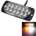 DC 12V-24V 2W 12LEDs SMD-2835 Lamps 17 Flash Patterns 3 Lines Car Flash Lamp Waterproof Car Truck Emergency Strobe Flash Warning Light, Cable Length: 90cm, 12LEDs 12LEDs CMS3400G
