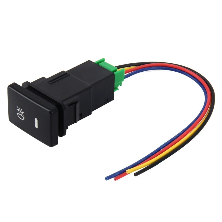 Car Fog Light Lamp Indicator 5 PIN On and Off Button Switch Control 4 Cable Auto Car Fog Light 5 Pin Switch On-Off Button Switch for Toyota, Small Size: 5*2.2*1.7cm, With Cable With Cable