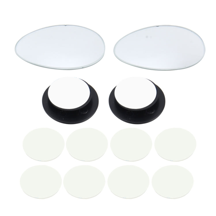 3R-055 2 PCS Car Truck Oval Blind Spot Rear View Wide Angle Mirror Blind Spot Mirror 360 Degree Adjustable Wide-angle Mirror, Size: 6.7*4.5cm, Size: 6.7*4.5cm – Durable Build, Easy to Use