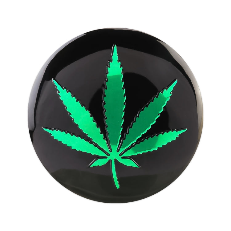 4 PCS Car-Styling Green Leaves Pattern Metal Wheel Hub Decorative Sticker, Diameter: 5.8cm, Green Leaves – Wear-resistant