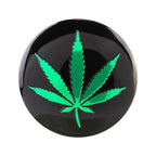 4 PCS Car-Styling Green Leaves Pattern Metal Wheel Hub Decorative Sticker, Diameter: 5.8cm, Green Leaves – Wear-resistant
