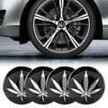 4 PCS Car-Styling Silver Leaves Pattern Metal Wheel Hub Decorative Sticker, Diameter: 5.8cm, Silver Leaves – Wear-resistant Silver Leaves