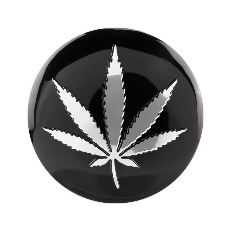 4 PCS Car-Styling Silver Leaves Pattern Metal Wheel Hub Decorative Sticker, Diameter: 5.8cm, Silver Leaves – Wear-resistant