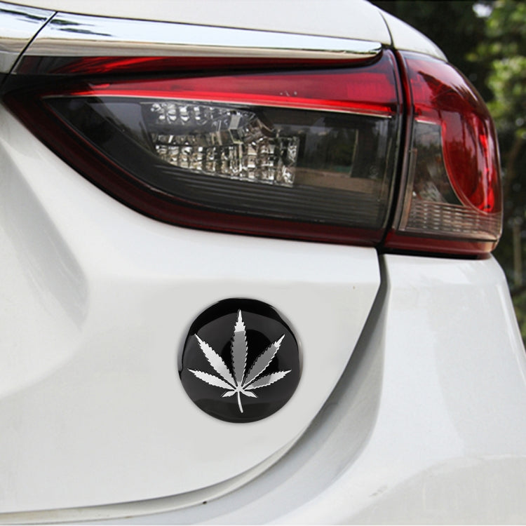4 PCS Car-Styling Silver Leaves Pattern Metal Wheel Hub Decorative Sticker, Diameter: 5.8cm, Silver Leaves – Wear-resistant