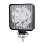 DC 10-30V 27W 2500LM 6000K Waterproof Vehicle Car Boat Marine External Work Lights Emergency Lights 30 Degrees Adjustable Spot Light LED Car Bulbs with 9 Intense Wafer LED Lights, Spot Light+27W Spot Light+27W